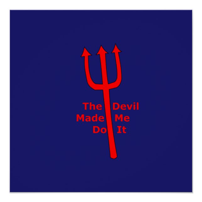 Póster El Diablo Me Hizo Hacerlo (Anverso)