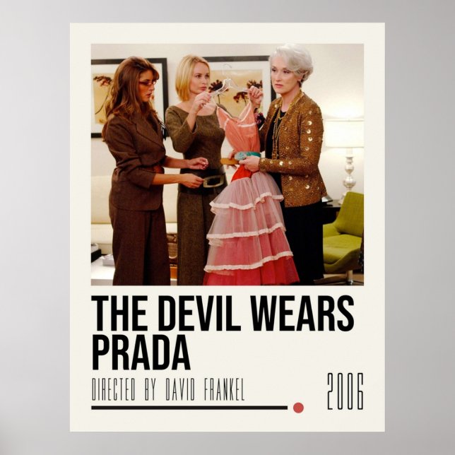 Póster El diablo viste la película de Prada (Frente)