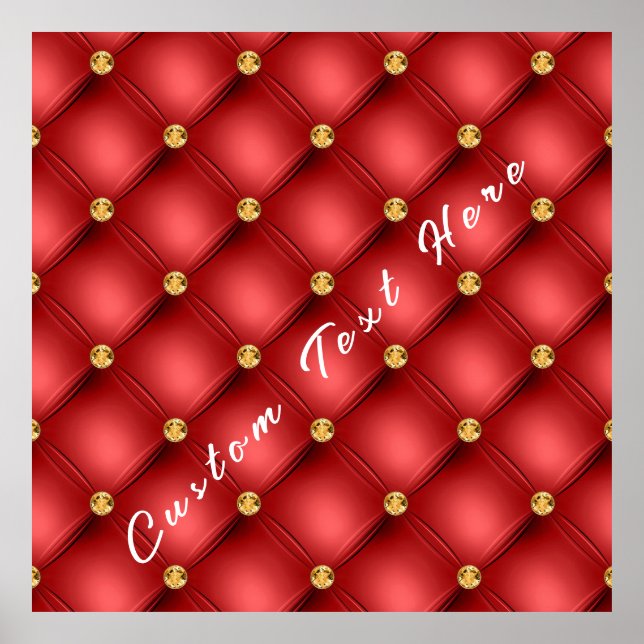 Póster El Diamante Dorado El Cuero Tufado Personalizado N (Frente)