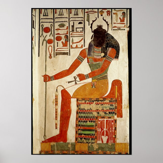 Póster El dios, Khepri, de la Tumba de Nefertari (Frente)