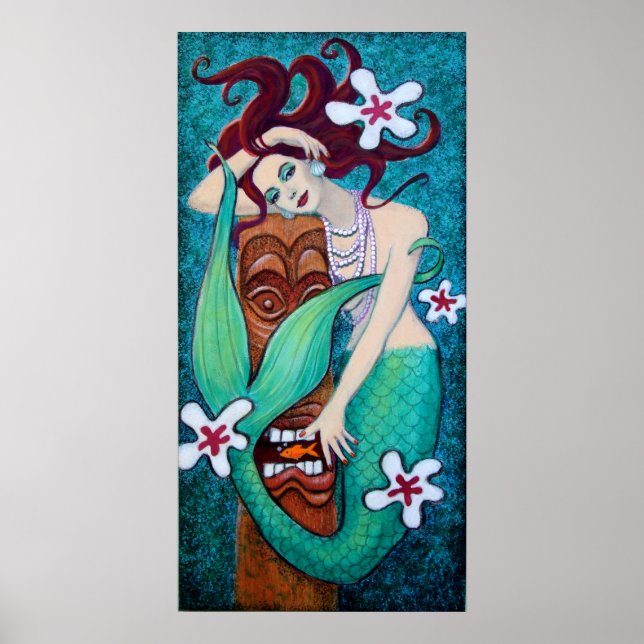 Póster El Dios Tiki de la Sirenita (Frente)