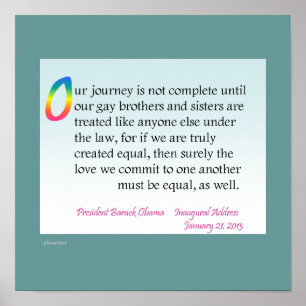 Póster El discurso inaugural de Obama - LGBT