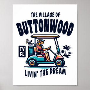 Póster El diseño de carritos de golf de The Village Of Bu