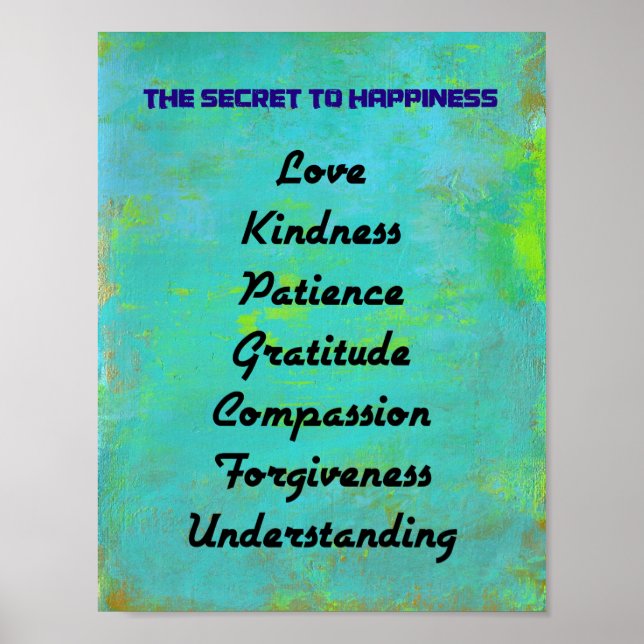 Póster El diseño de la tipografía secreto a la felicidad (Frente)