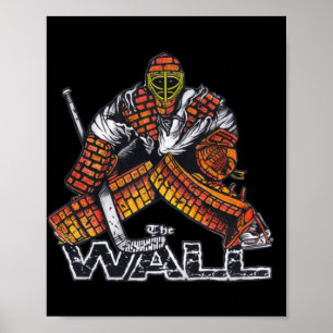 Póster El diseño gráfico de WALL Hockey Goalie