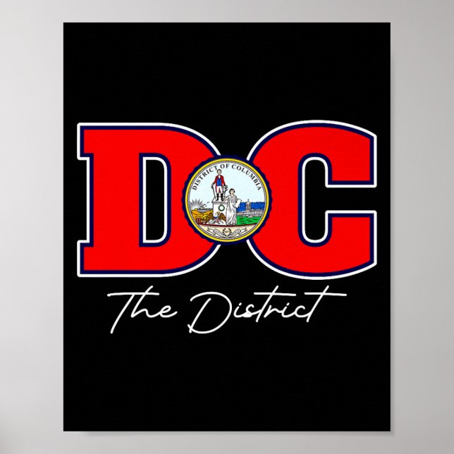 Póster El Distrito De Washington Dc Recuerdo De Vacacione (Frente)