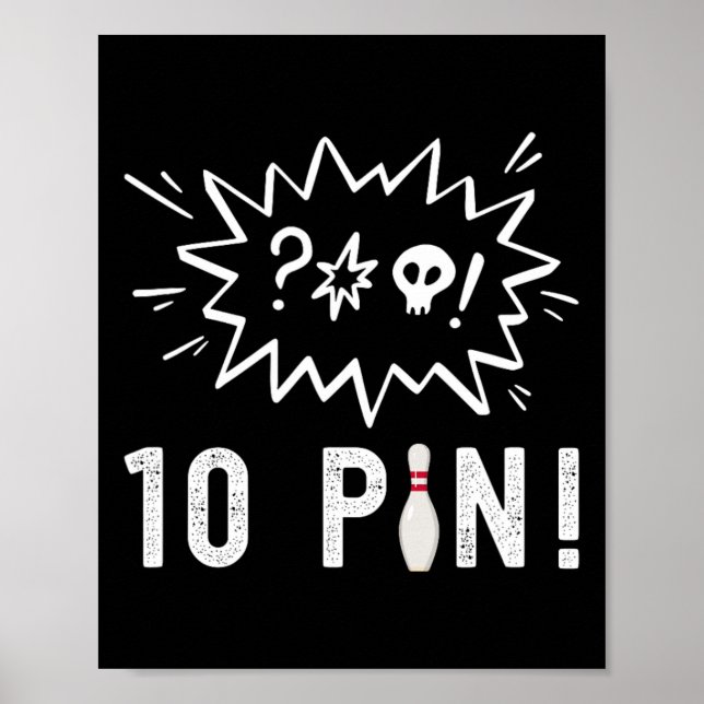 Póster El Divertido Bote Que Odio El Bote De Los Diez Pin (Frente)