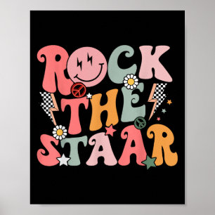 Póster El divertido Groovy Testing Day Rock The Staar Mot