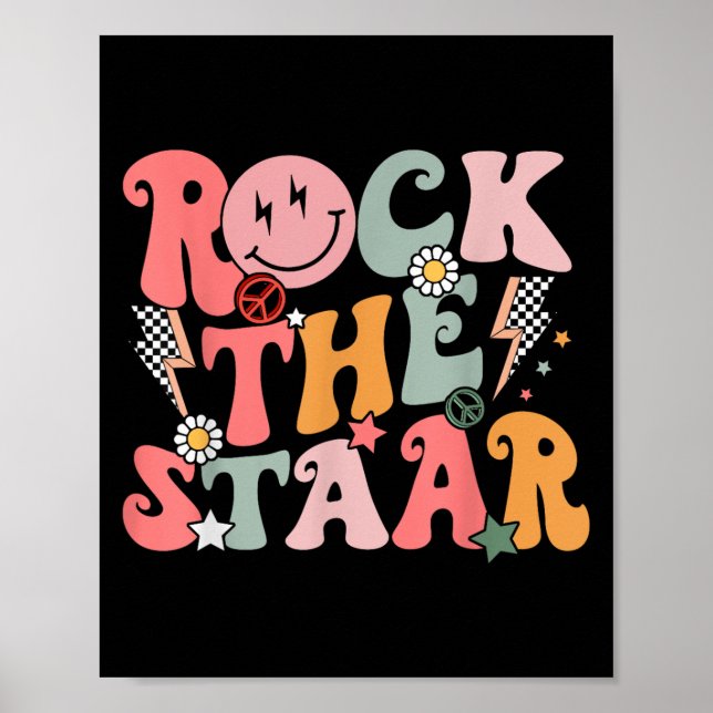 Póster El divertido Groovy Testing Day Rock The Staar Mot (Frente)