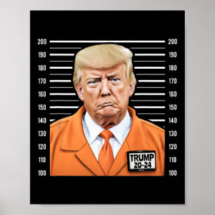 Póster El divertido Prisionero Mugshot Trump 2024