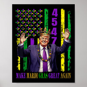 Póster El divertido Trump Mardi Gras hace grande al Mardi
