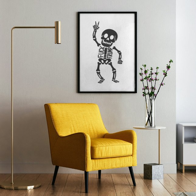 Póster El divertido y divertido esqueleto anti Trump del  (Subido por el creador)