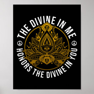 Póster El Divino En Mí Mensaje Positivo Espiritual Yoga M