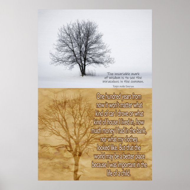 Póster El doble Poster del pensamiento del árbol (Frente)