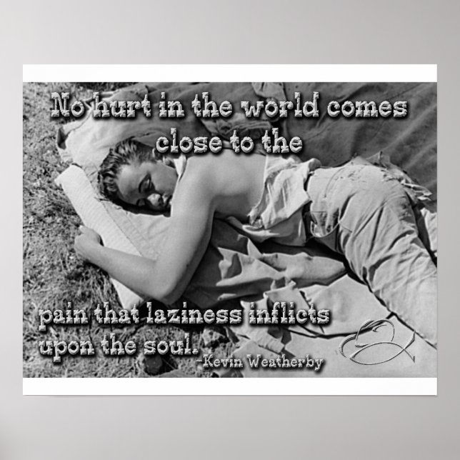 Póster El dolor de la pereza (Frente)