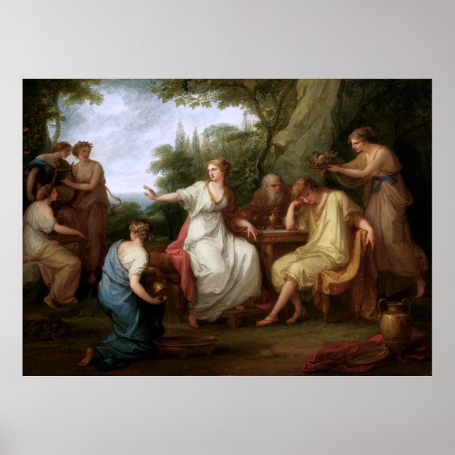 Póster El dolor de Telemachus por Angelika Kauffmann (Frente)