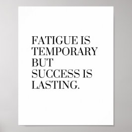 Póster El dolor es temporal, pero el éxito es permanente