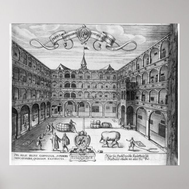 Póster El Domus Germanorum en Venecia, 1616 (Frente)