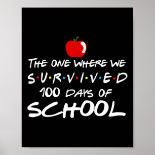 Póster El Donde Sobrevivimos 100 Días De Enseñanza Escola