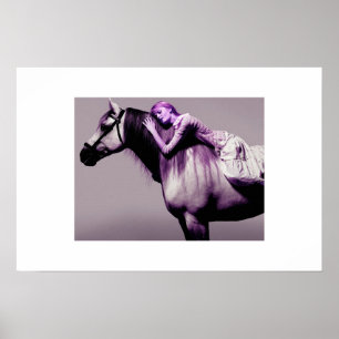 Póster el dormir con el caballo