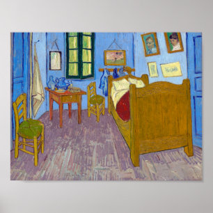 Póster El dormitorio de Vincent en Arlés Van Gogh
