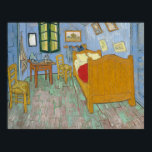 Póster El dormitorio de Vincent Van Gogh<br><div class="desc">El Dormitorio de Vincent Van Gogh, óleo sobre lienzo 1889, es una segunda versión del cuadro Dormitorio en Arles, pintado el año anterior a la humilde habitación donde el artista durmió mientras trabajaba en Arles, en el sur de Francia. Las paredes están adornadas con espacios de colores luminosos rodeados de...</div>