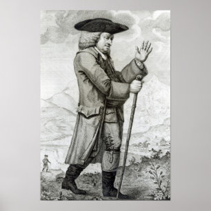 Póster El Dr. Johnson en su vestido que viaja, 1786