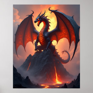 Póster El Dragón de la Forja Volcánica