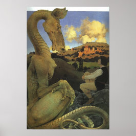 Póster El dragón reacio, Maxfield Parrish
