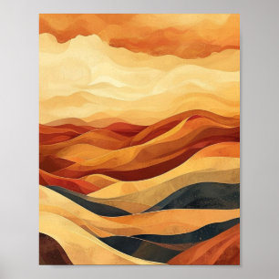 Póster El eco silencioso de crestas bañadas por el sol: U
