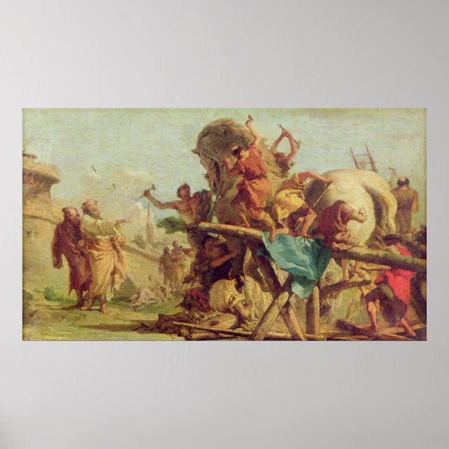 Póster El edificio del caballo de Troya, c.1760 (Frente)