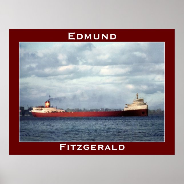 Póster El Edmund Fitzgerald al río St. Clair (Frente)