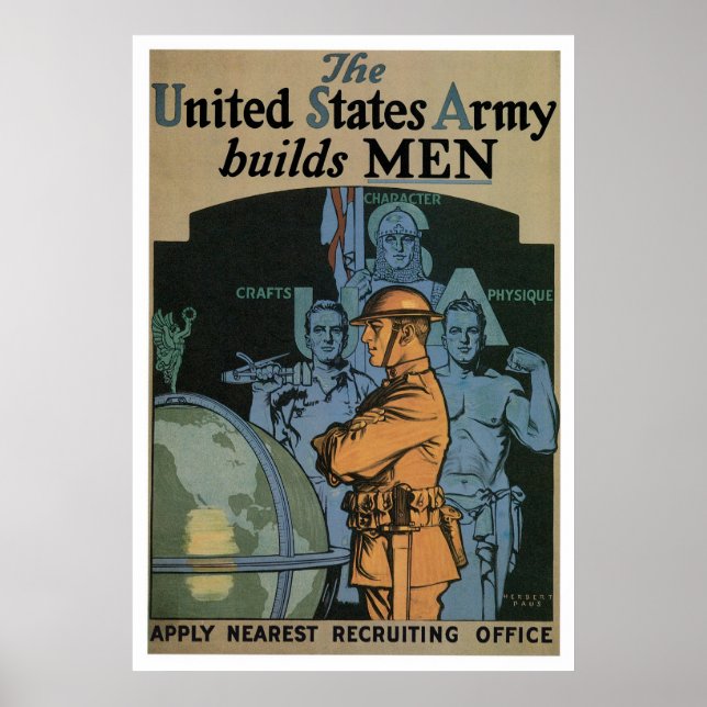 Póster El ejército construye hombres (Frente)