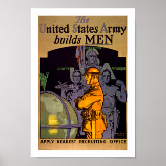 Póster El ejército construye hombres