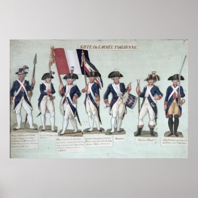 Póster El ejército parisino durante la estancia en Franci (Frente)