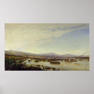 Póster El ejército ruso que cruza el Danubio