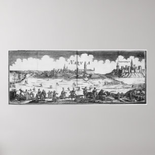Póster El ejército ruso que sitia Narva en 1700