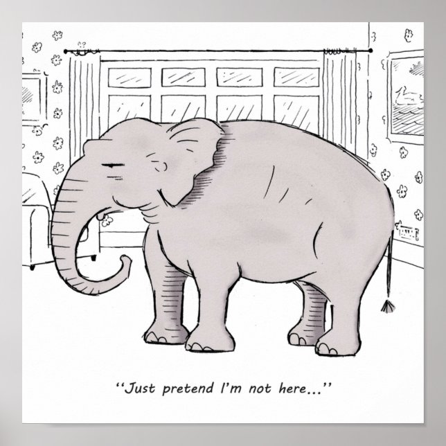 Póster El elefante en la habitación (Frente)