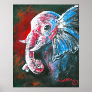 Póster El elefante inteligente y elegante