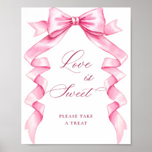 Póster El elegante amor rosado de vaca es Rótulo Boda dul