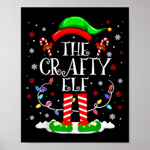 Póster El Elfo Astuto Elfo Divertido de Navidad Pareo de