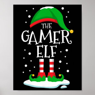 Póster El Elfo Jugador Navidad Familia Combinación Video
