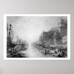 Póster El embarque del régulo, Cartago antiguo, engr