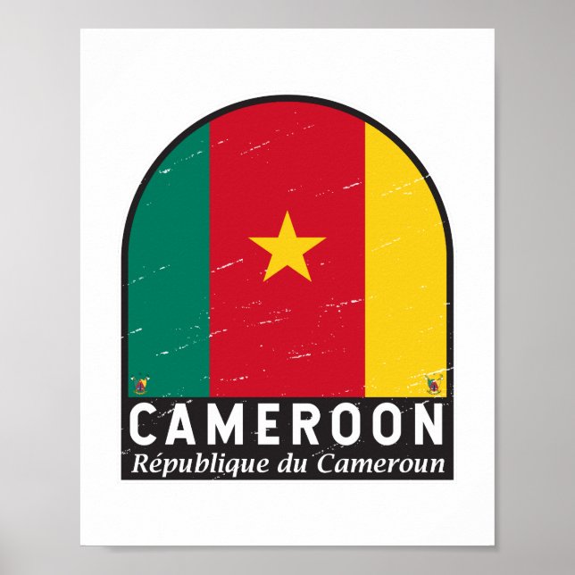 Póster El emblema de la bandera de Camerún está mal cosec (Frente)