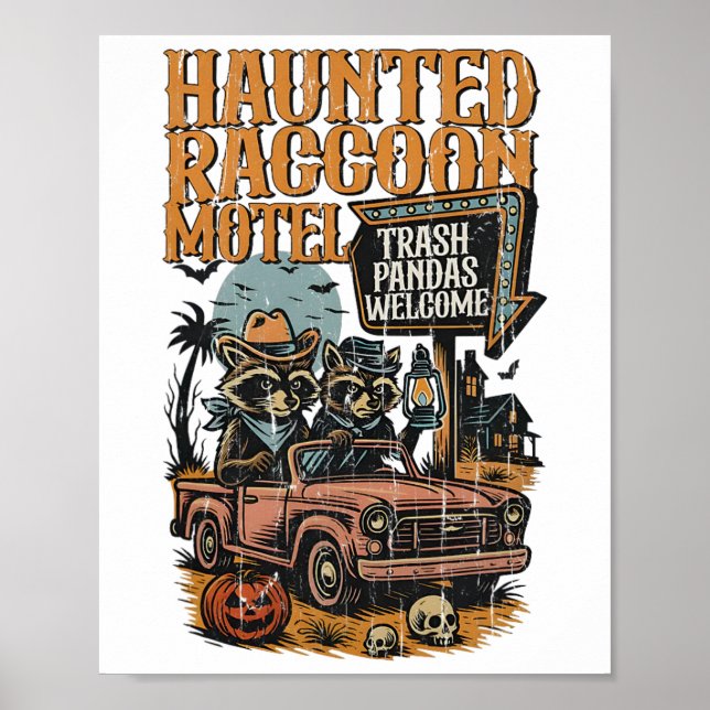 Póster El embrujado Motel Raccoon (Frente)