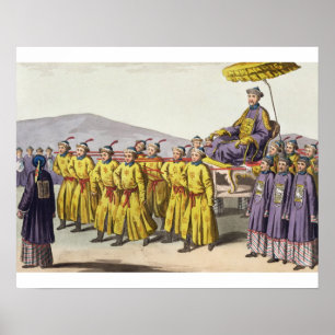 Póster El emperador Ch'ien Lung llevado en Triumph, placa