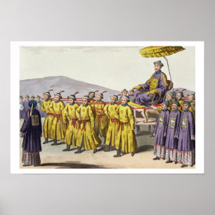 Póster El emperador Ch'ien Lung llevado en Triumph, placa