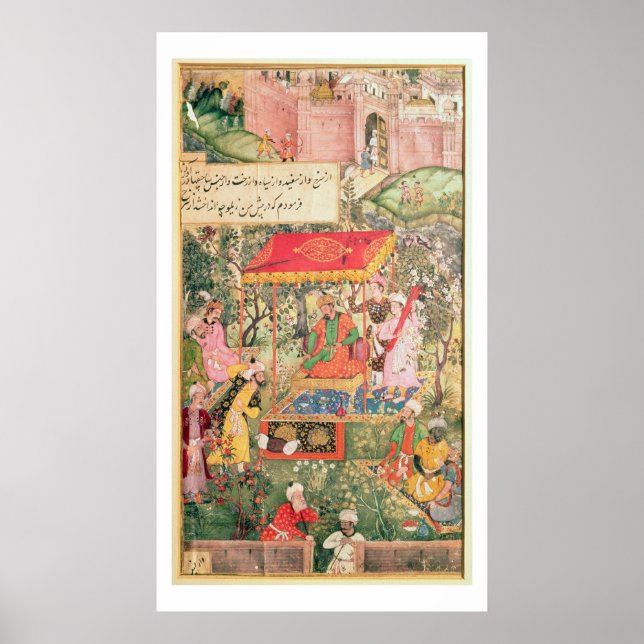 Póster El emperador mogol Babur recibe a los enviados uzb (Frente)