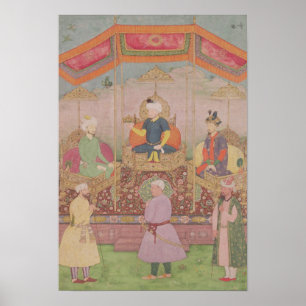 Póster El emperador mogol Babur y su hijo Humayan