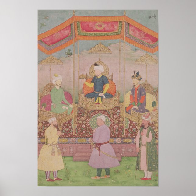 Póster El emperador mogol Babur y su hijo Humayan (Frente)